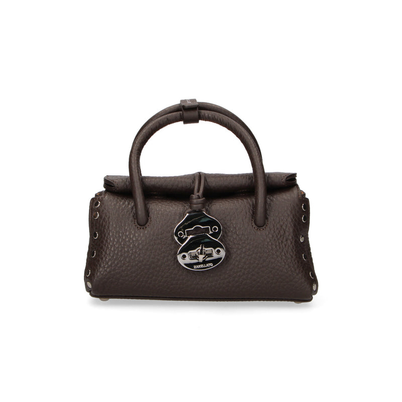 Zanellato borsa Dotta Centauro baby in pelle brown castel del monte