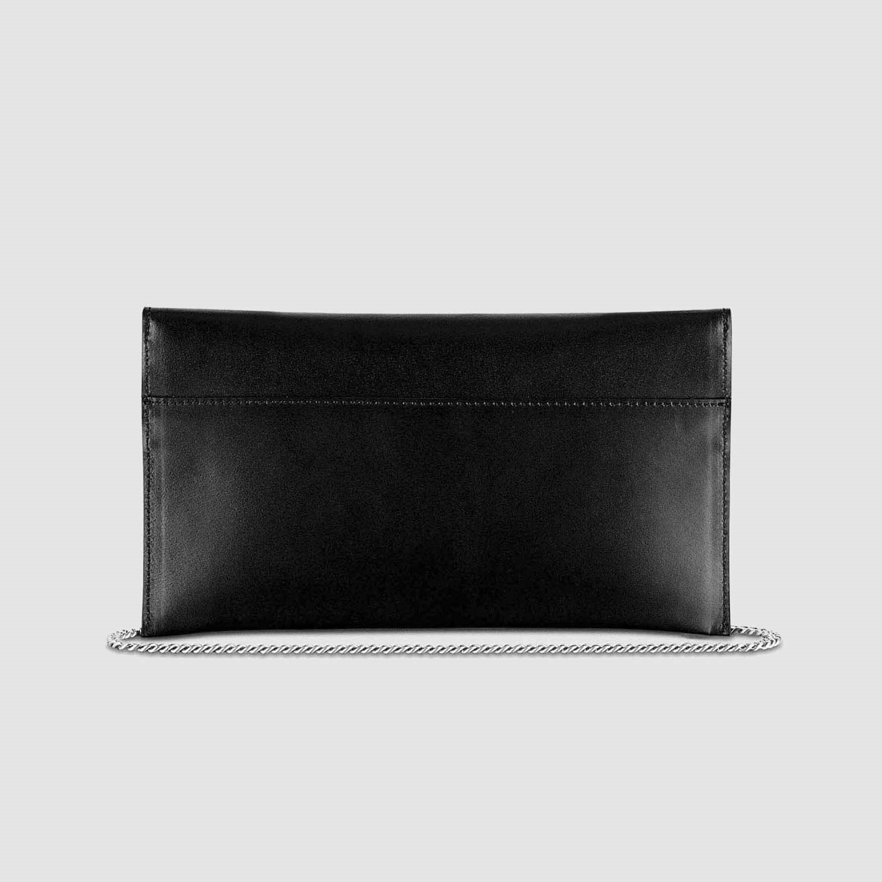 Patrizia Pepe pochette Fly in pelle nera