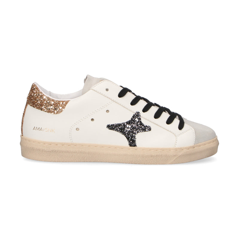 Ama Band sneaker Snk in pelle bianca