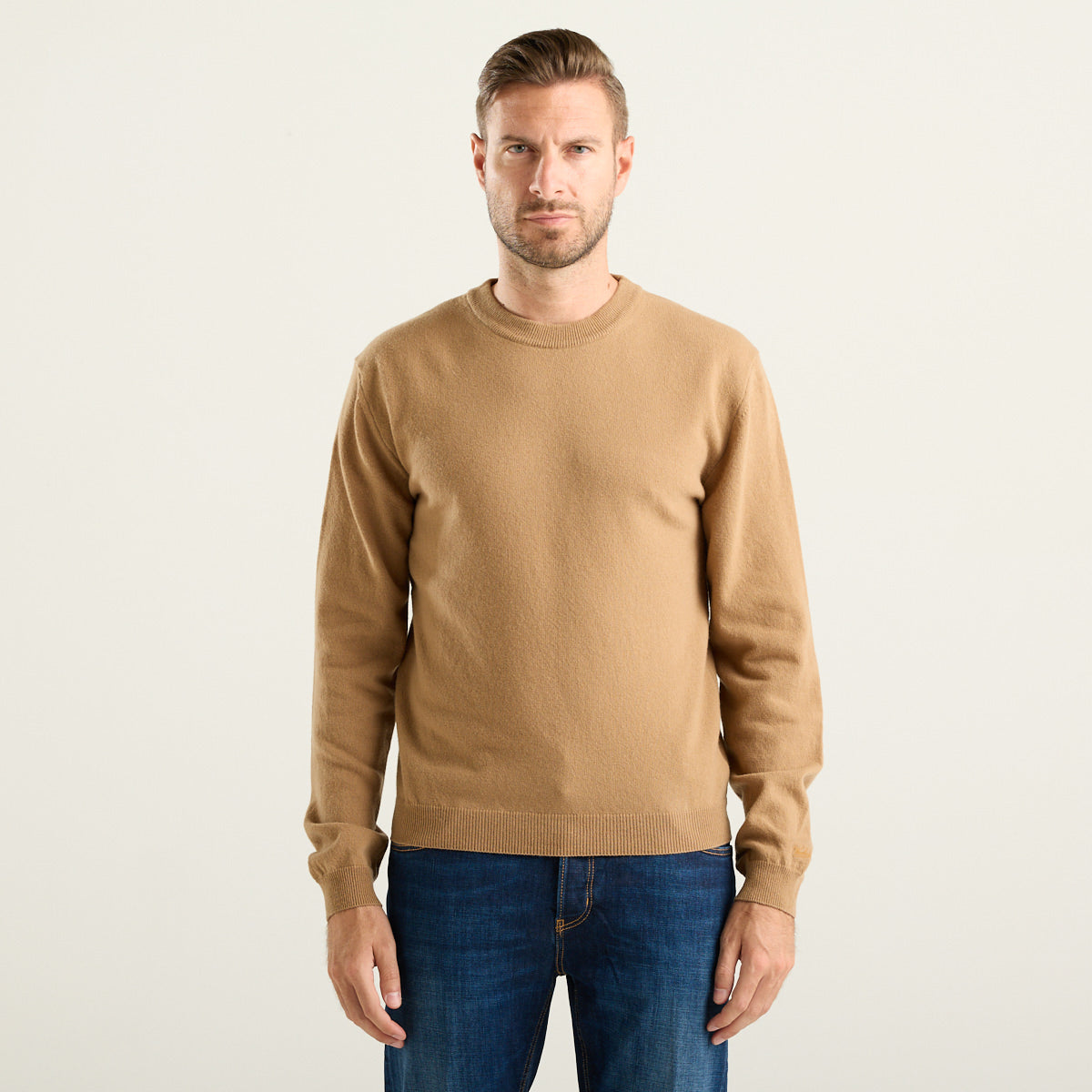 Woolrich maglione girocollo in lana cammello