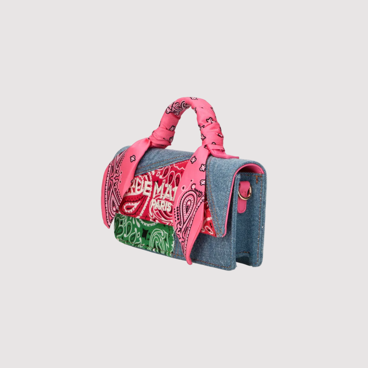 Rue Madame borsa Paisley Shoulder bandana rosa
