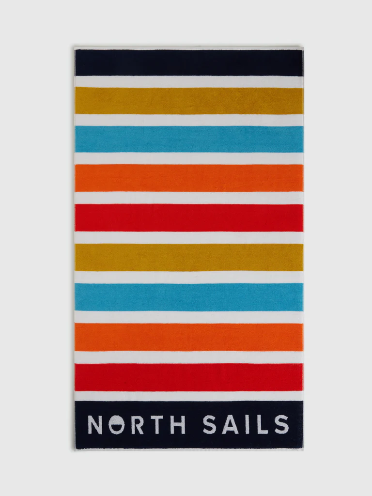 North Sails Telo mare con logo righe multicolor
