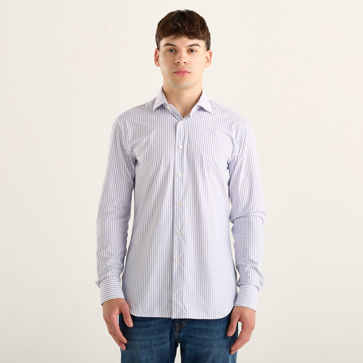 Xacus camicia active a righe bianca e lilla