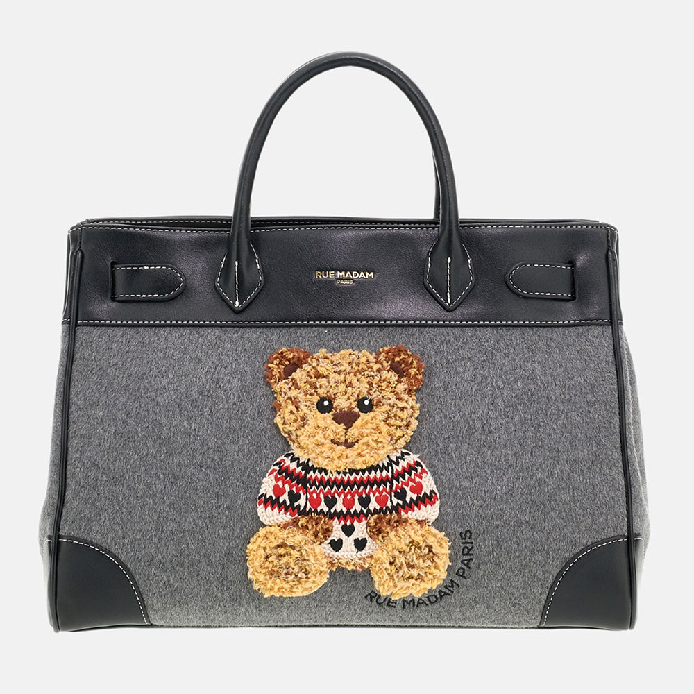 Rue Madam Paris Marvin Love Tote Bag grigia