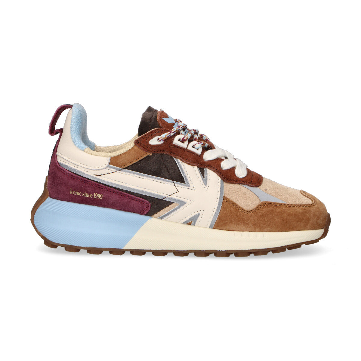 Kaotiko sneaker Detroit Multi in camoscio cuoio