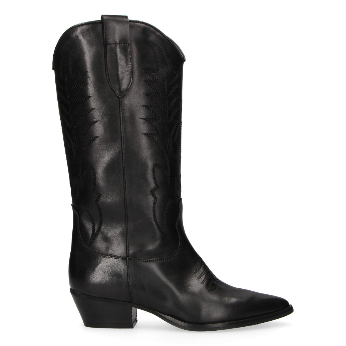 Sophie Marcèl stivale texano in pelle nera