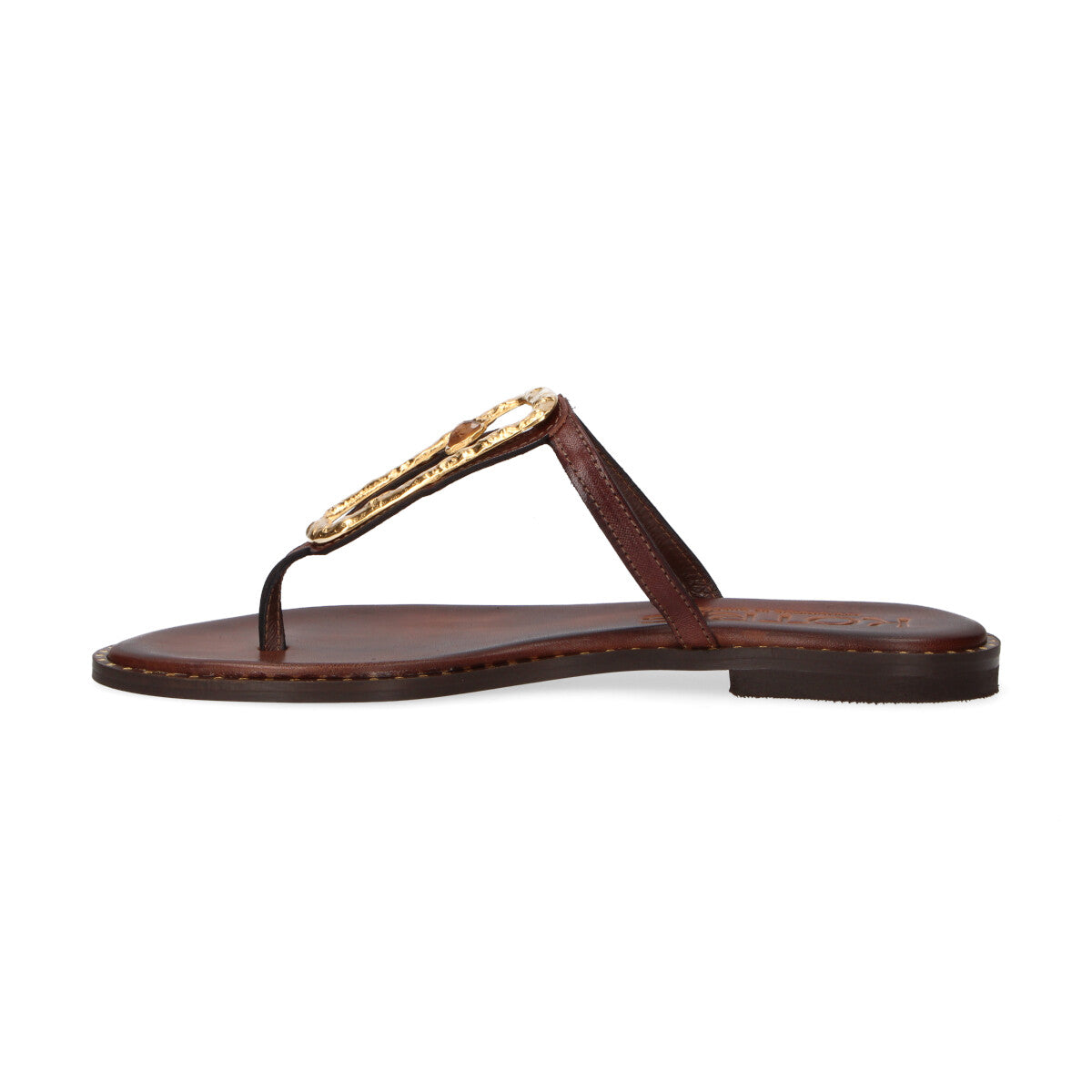 Kotris infradito con accessorio in pelle testa di moro