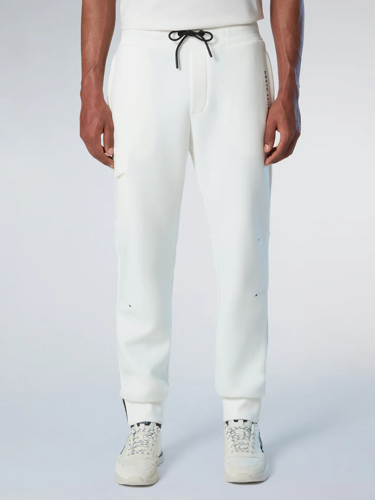 North Sails Pantaloni cargo in piquet scuba bianch