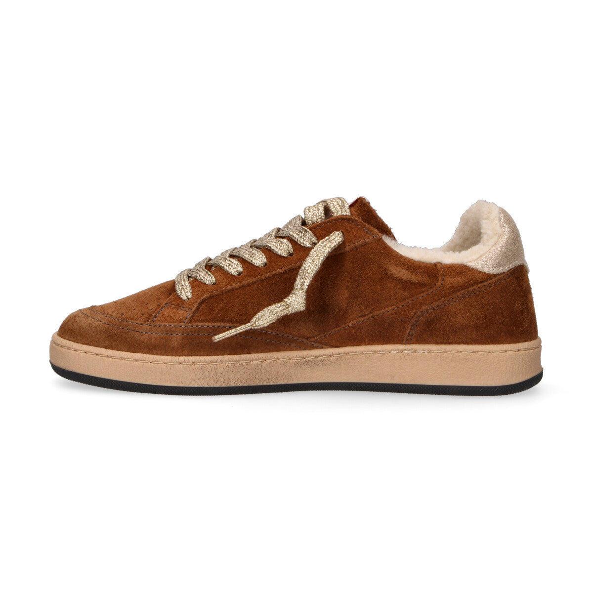 4B12 sneakers donna playnew camoscio imbottito sherpa