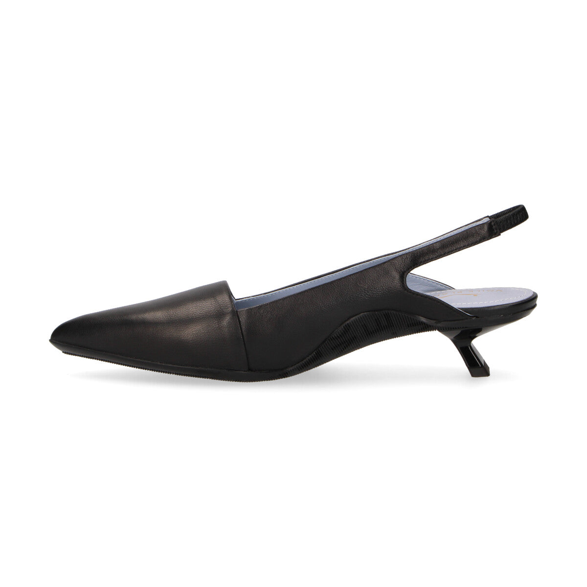 Voile Blanche sabot Astrid Clean in pelle nera