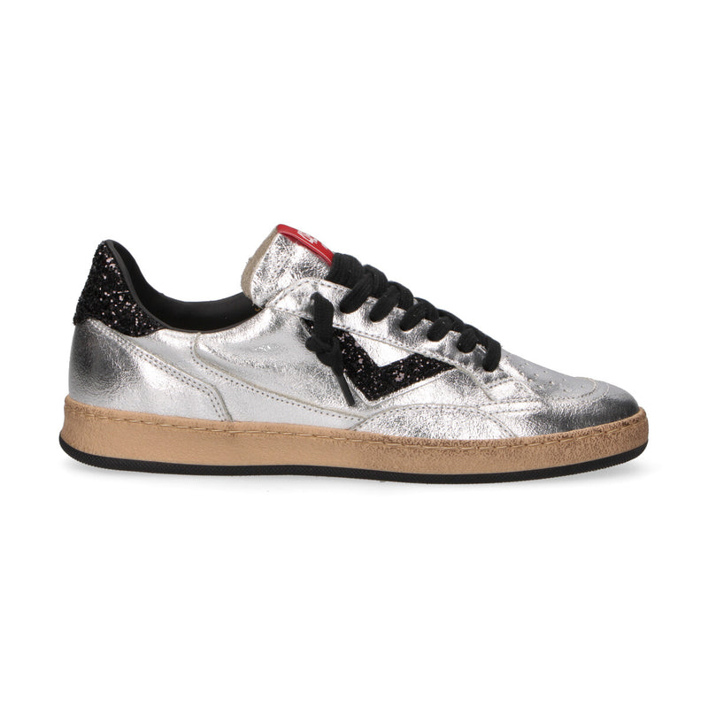 4B12 Sneakers Donna Playnew argento e glitter