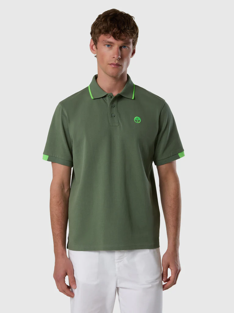 North Sails polo con dettagli fluo verde