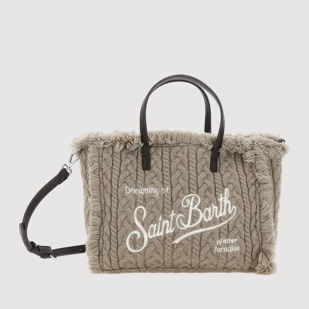 Mc2 Saint Barth borsa colette Wool Braid grigia