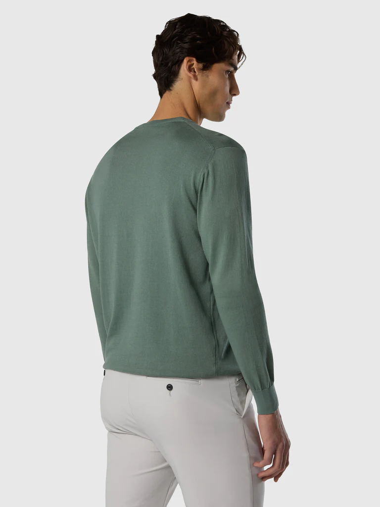 North Sails maglione girocollo jersey cotone verde