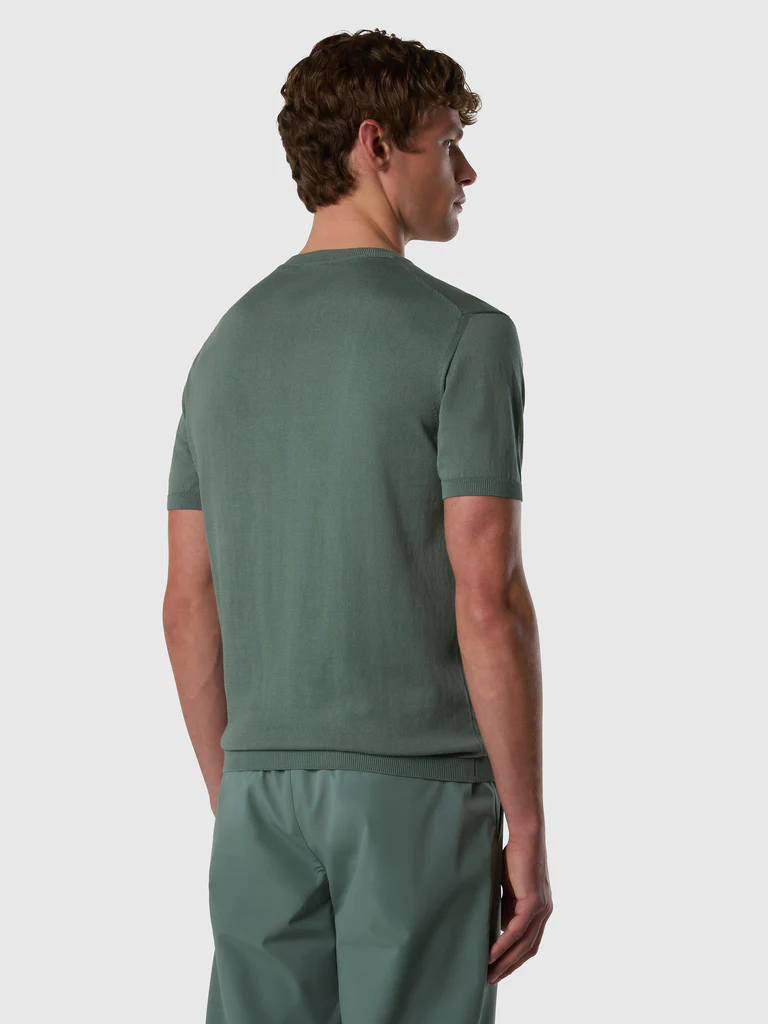 North Sails t-shirt girocollo jersey cotone verde
