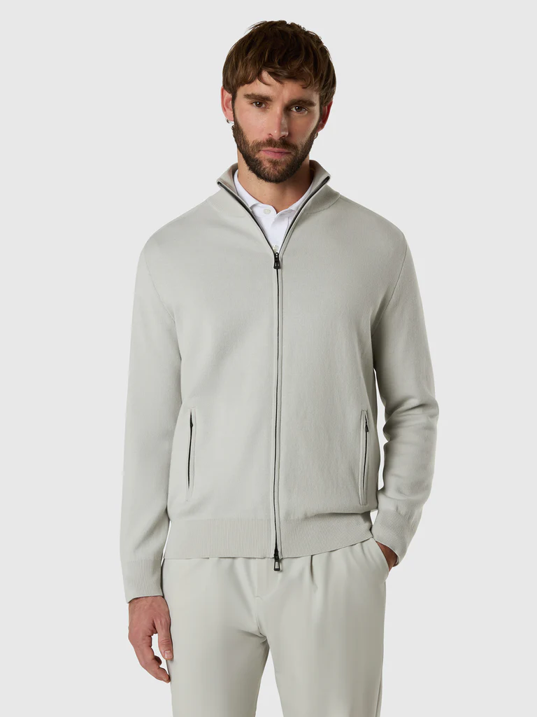 North Sails cardigan con zip grigio