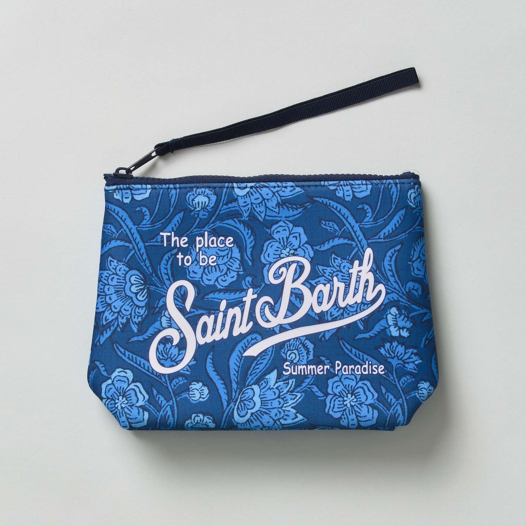 Mc2 Saint Barth pochette Ajrakh Batik blu
