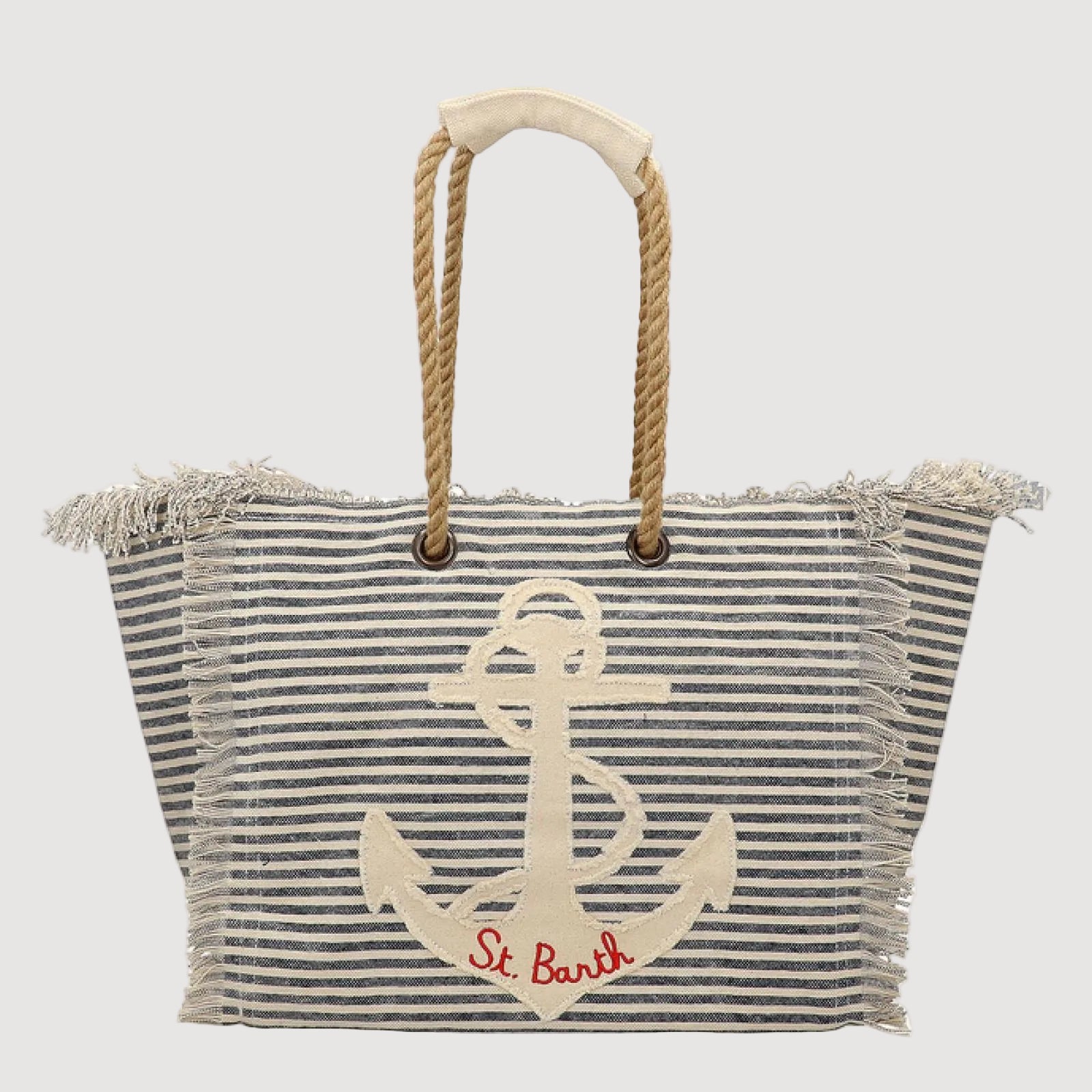 Mc2 Saint Barth borsa Beach Patch Anchor Stripes