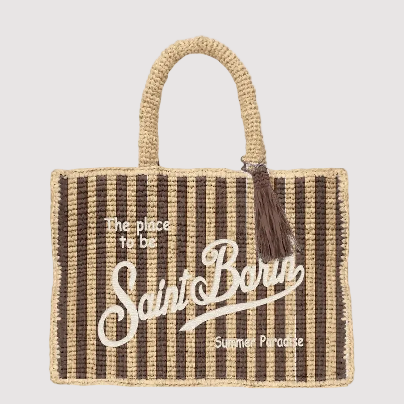 Mc2 Saint Barth borsa Colette Stripes Mini beige