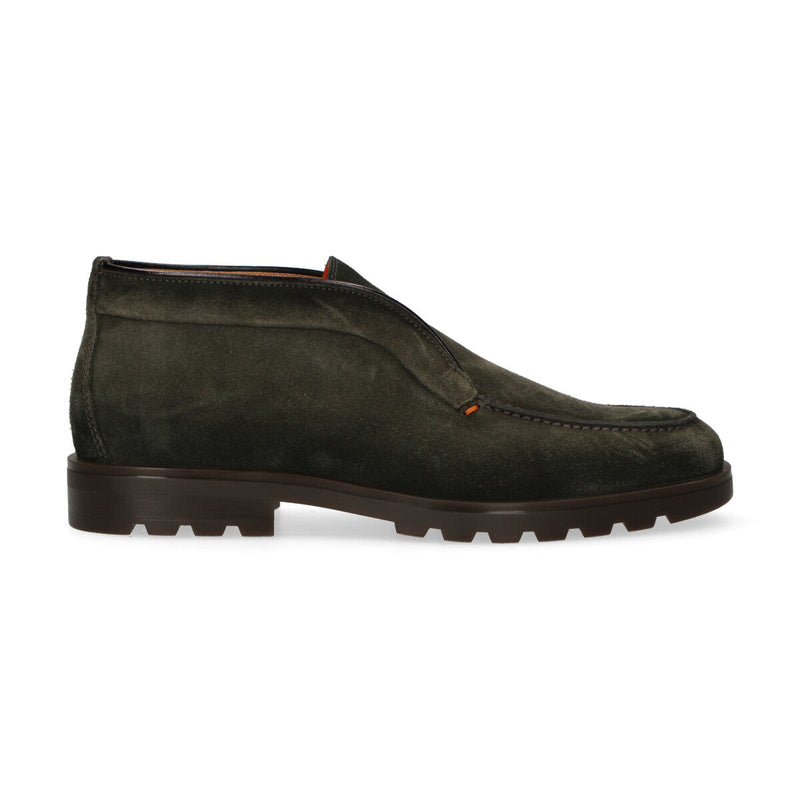 Santoni polacchino in suede grigio