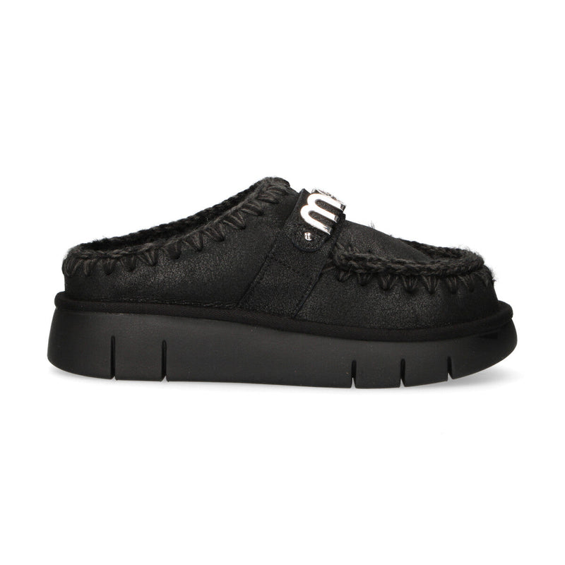Mou ciabatta Bounce clog special leather nero
