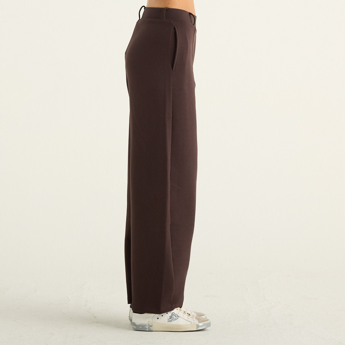 OWN Off With Nature Pantaloni Barrel Donna Marrone in Cotone Organico LKP213-814