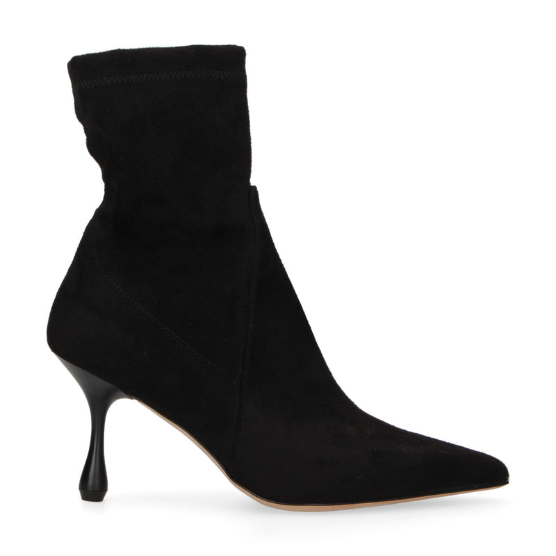 Anna F. tronchetto strech in camoscio nero