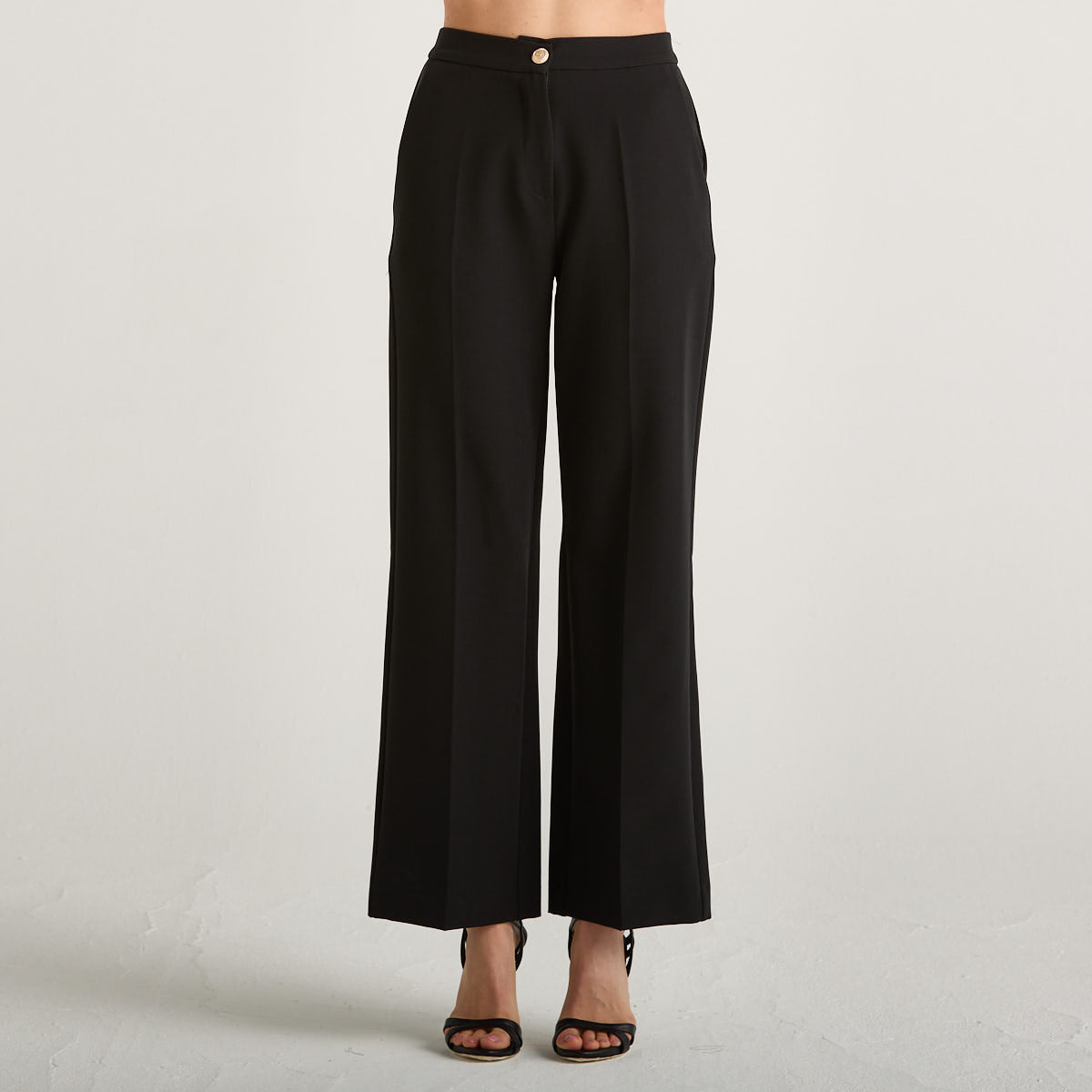 Relish pantalone a palazzo in tessuto nero