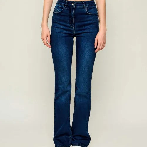 Patrizia Pepe jeans a zampa regular blu scuro