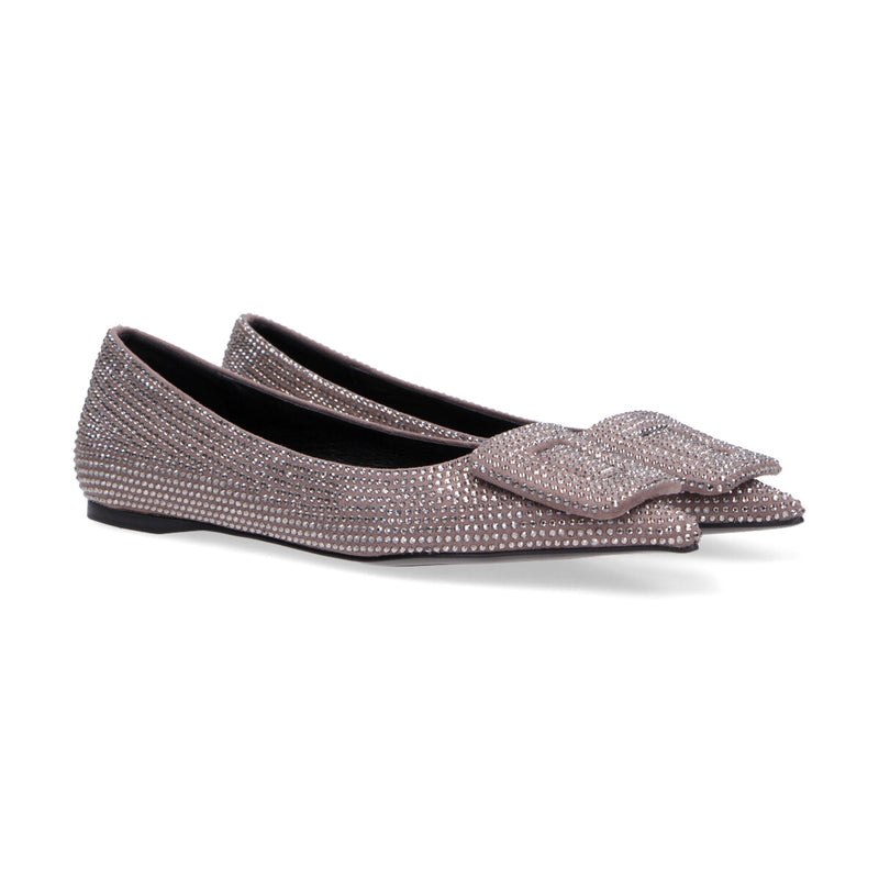 Bibi Lou mocassino strass grigio