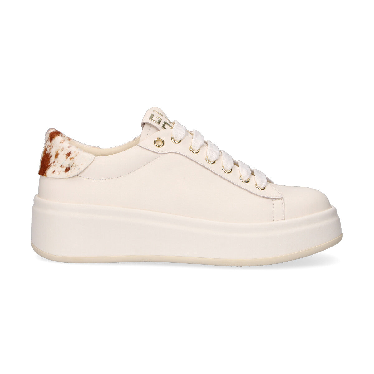 Gio+ sneaker Oliva in pelle bianca