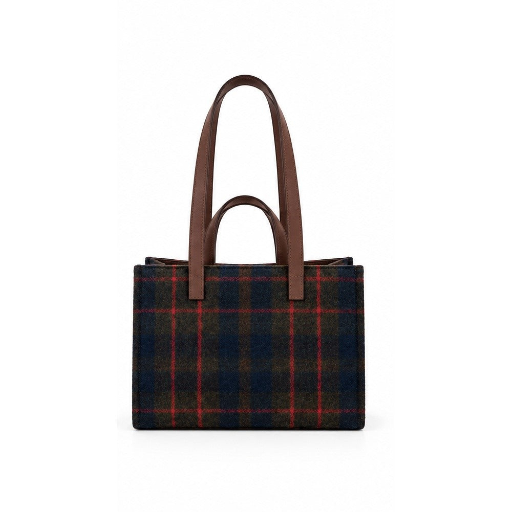 Mc2 Saint Barth borsa Jour Midi Suede Tartan