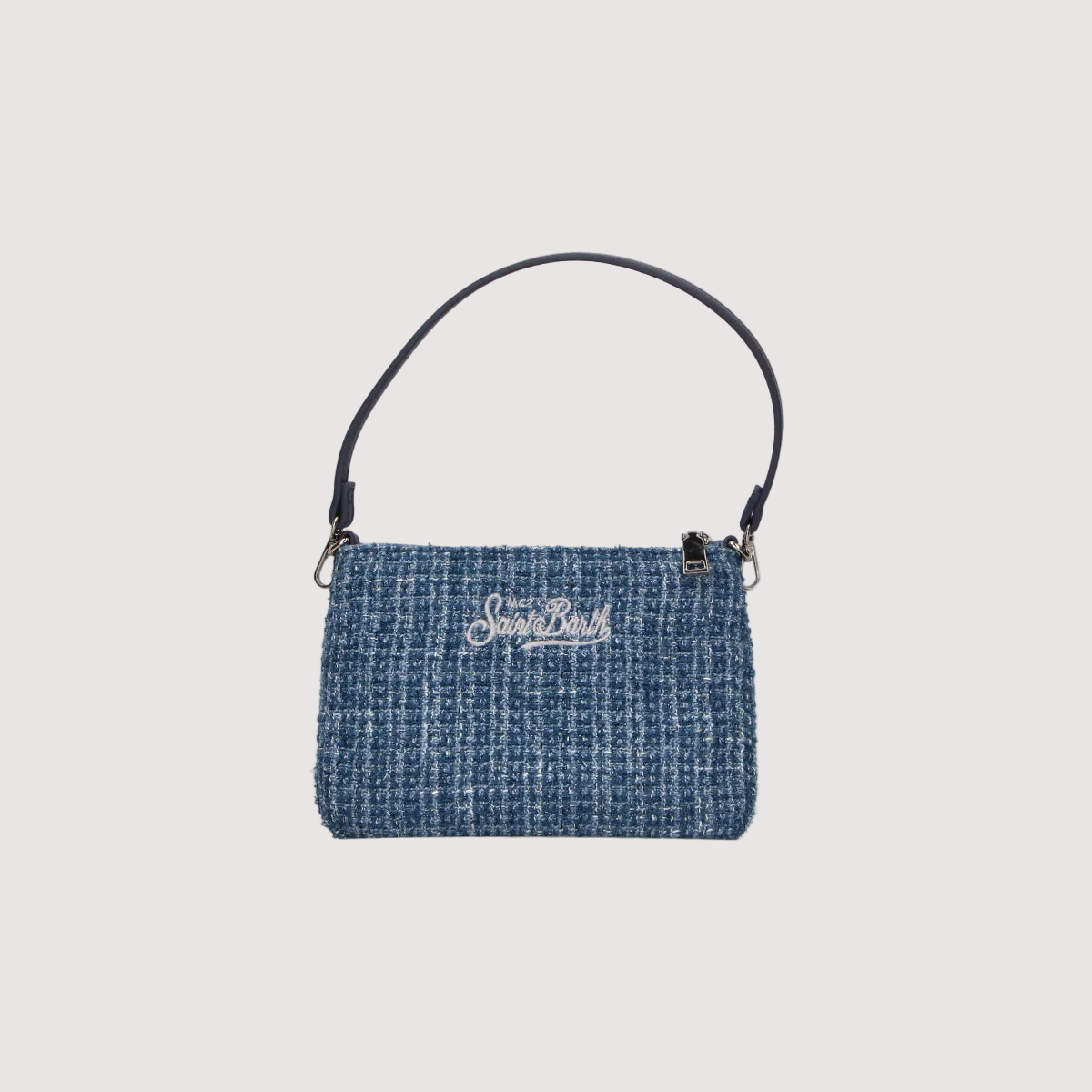 Mc2 Saint Barth Parisienne mini tweed azzurra