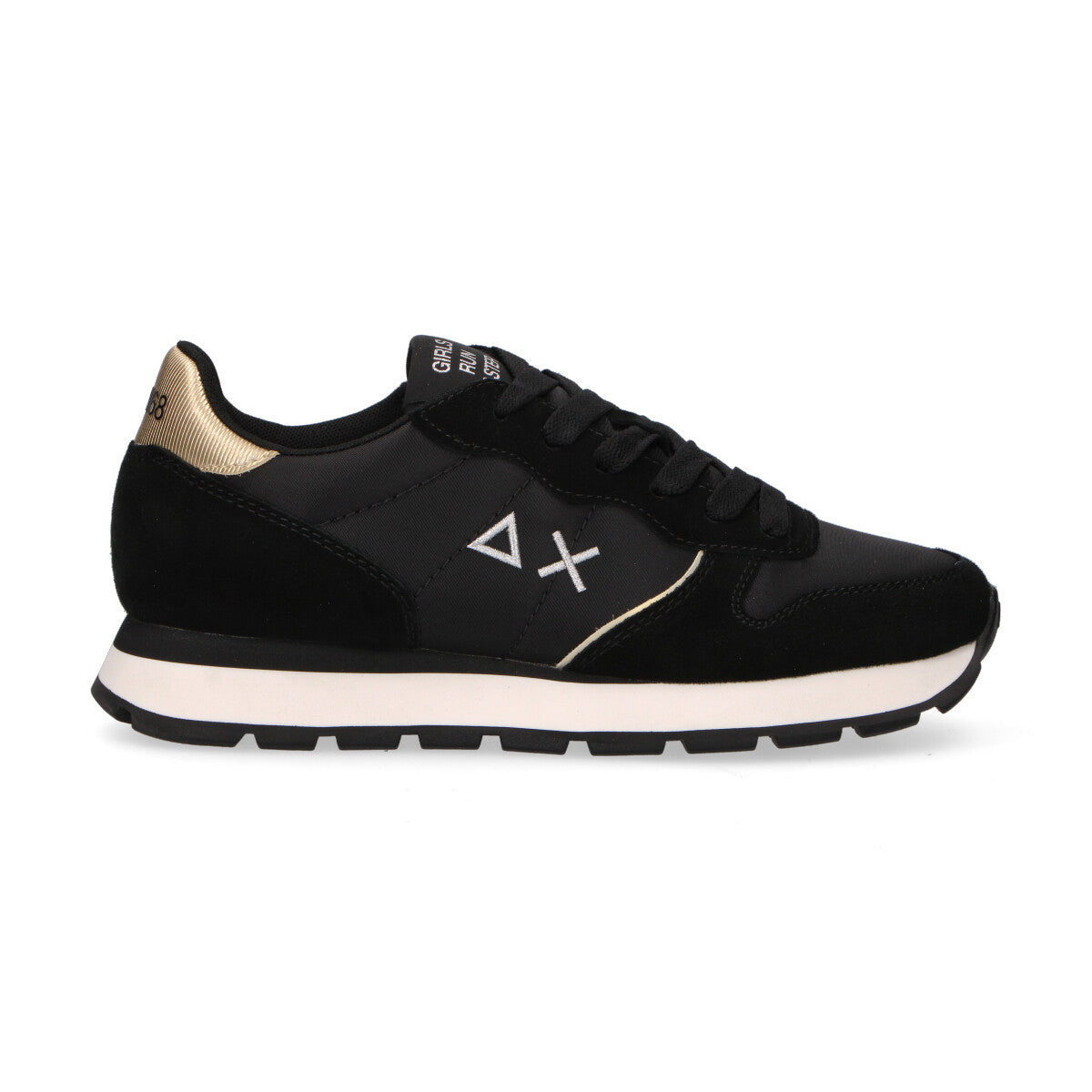 Sun68 sneaker Ally Silver in camoscio nero