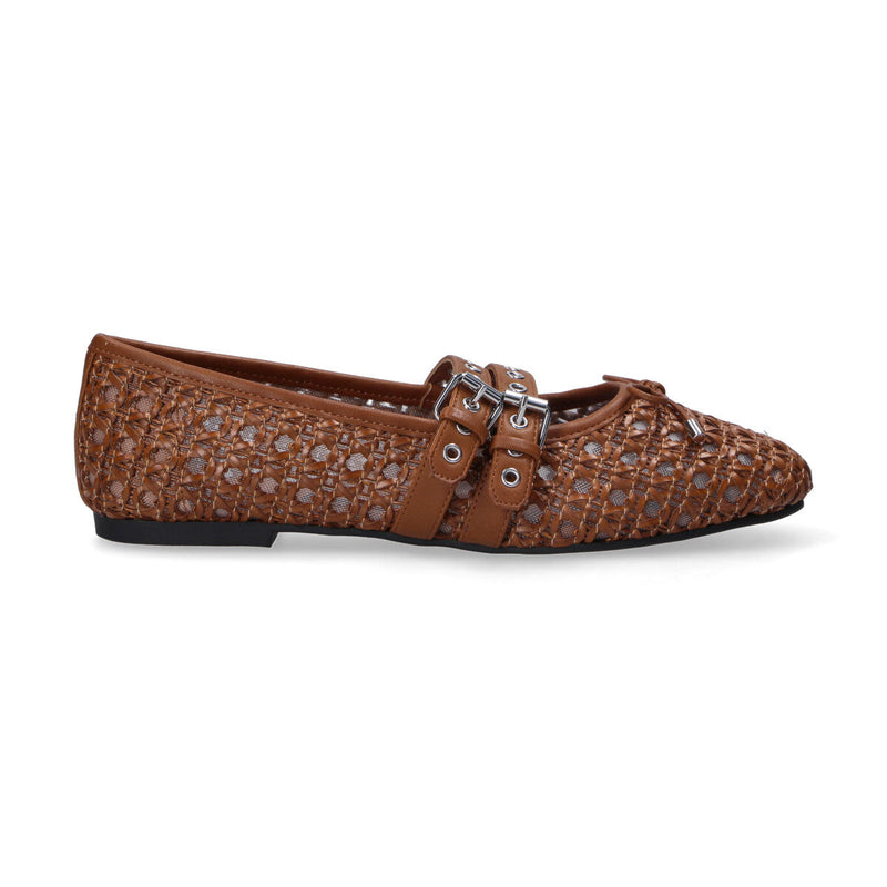 Ballerina Loafer Intrecciata cuoio
