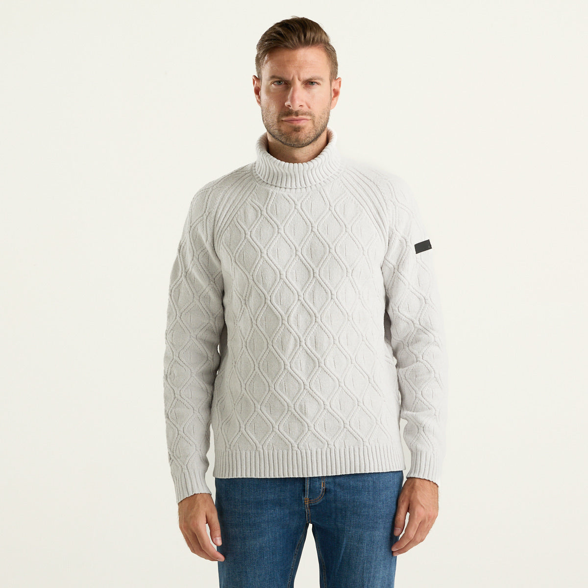 RRD Velvet Rhombus Dolcevita Uomo Bianco Ghiaccio