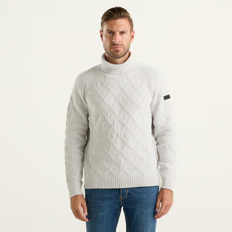 RRD Velvet Rhombus Dolcevita Uomo Bianco Ghiaccio