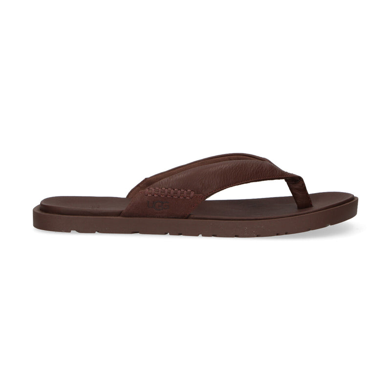 Ugg ciabatta Seaside Flip in pelle testa di moro