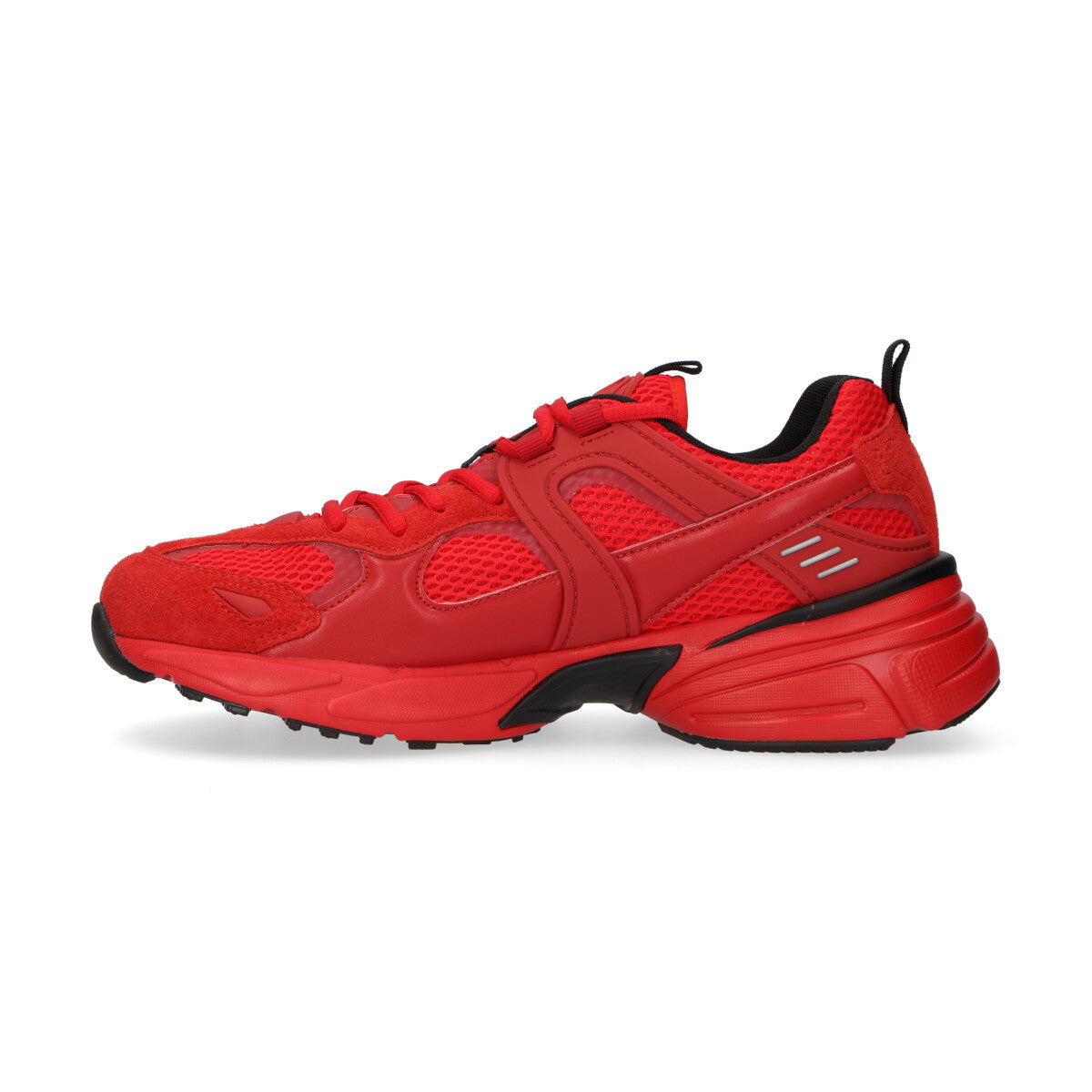 Hide&Jack sneaker Running 2000 in pelle,camoscio e nylon rossa