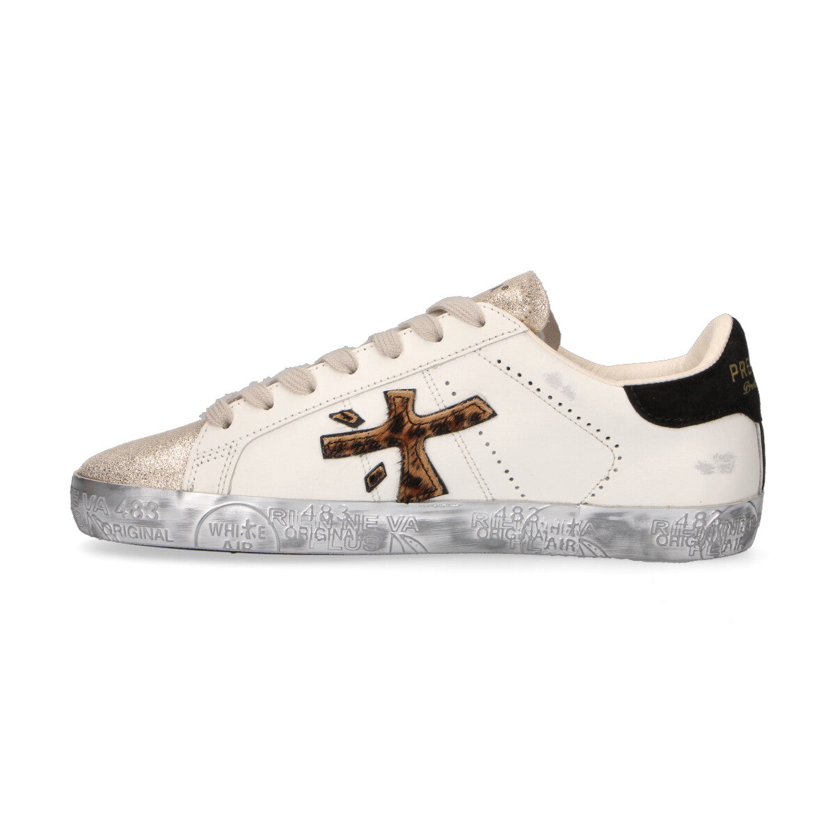 Premiata sneaker Stevend bianca cavallino