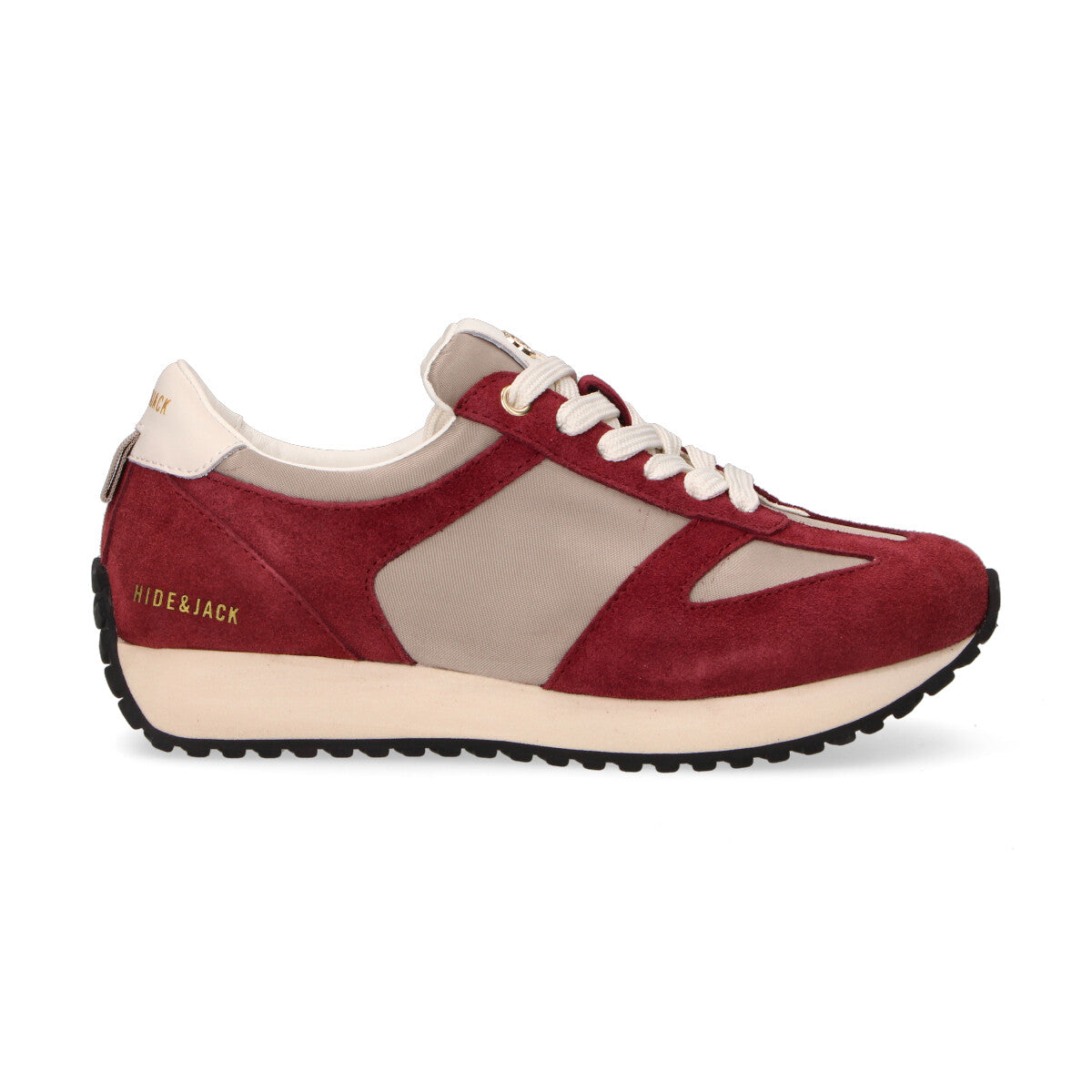Hide & Jack sneaker Roma in camoscio bordeaux