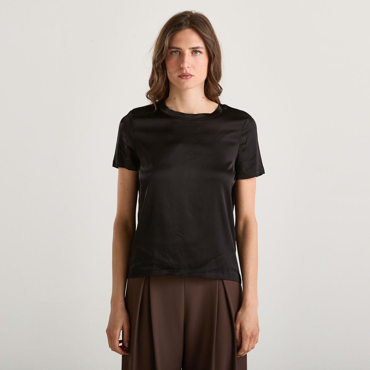 Relish t-shirt girocollo in tessuto nero