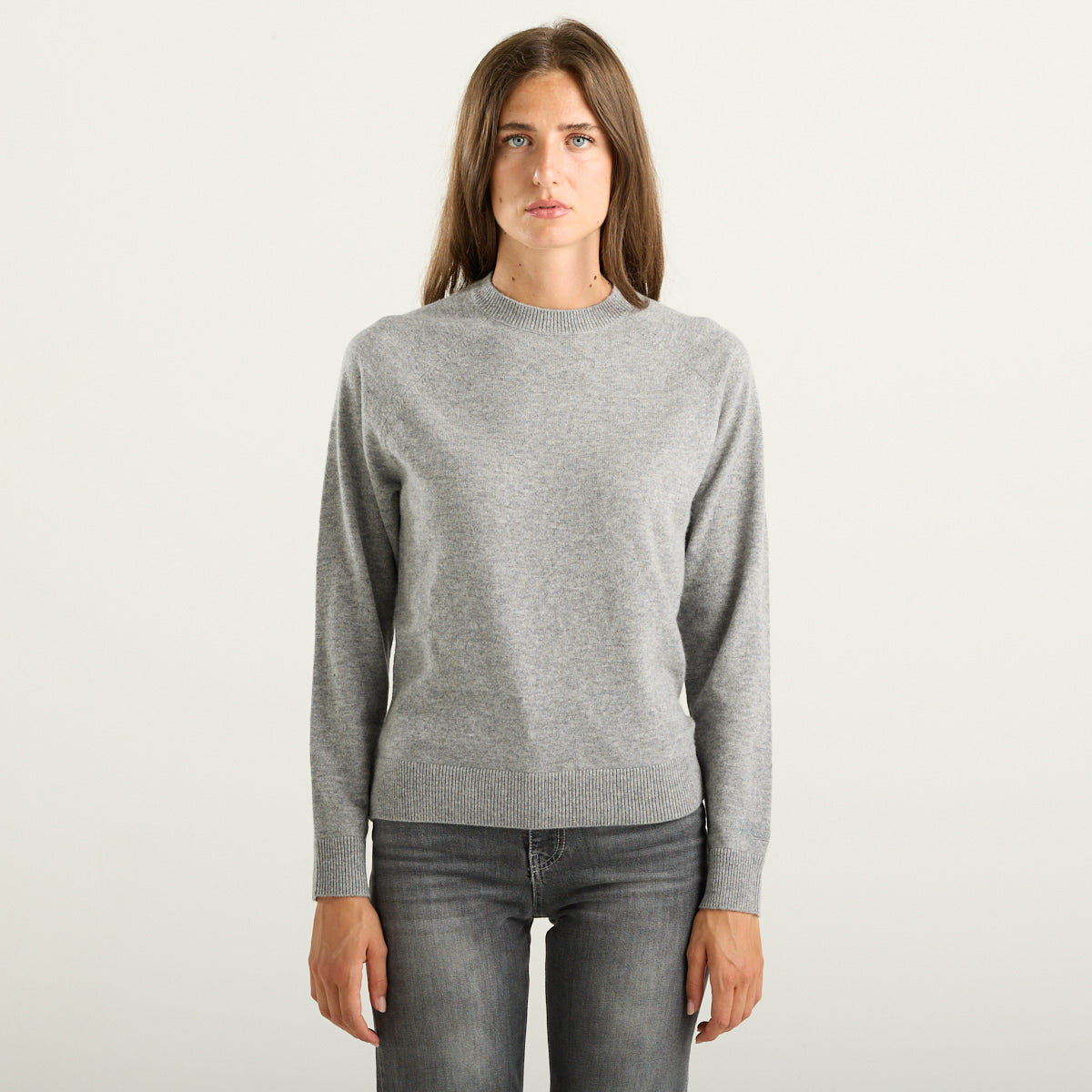 Mc2 Saint Barth maglione girocollo grigio melange