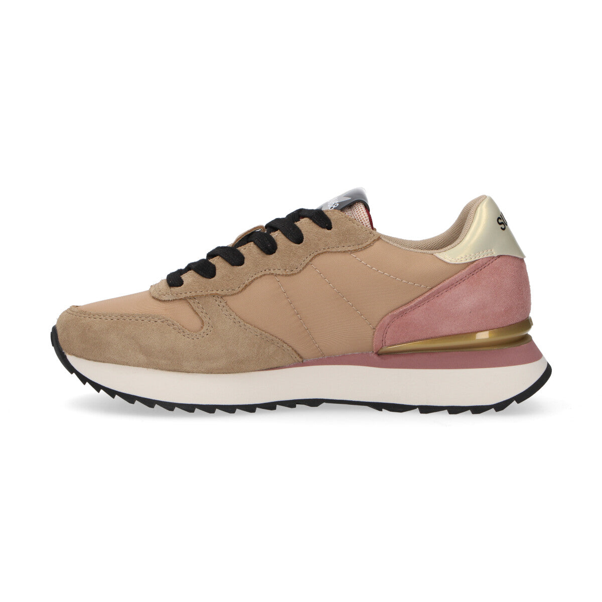 Sun68 sneaker Stargirl Strass in camoscio beige