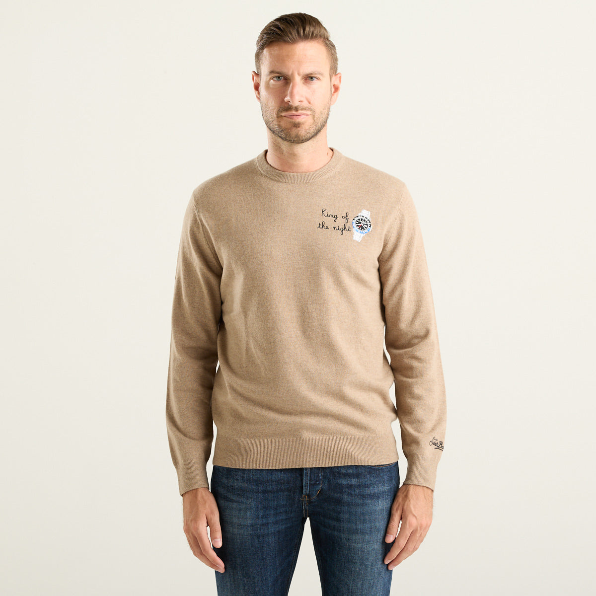 MC2 Saint Barth Heron Light Maglione Uomo Beige King of the Night