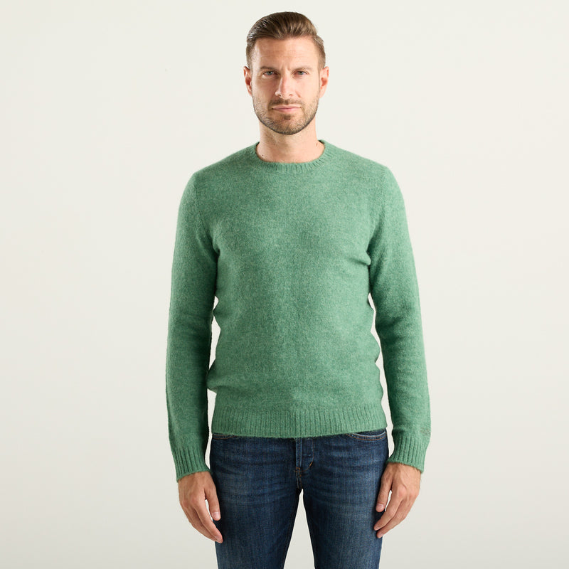 MC2 Saint Barth Regent Maglione Uomo Verde in Alpaca