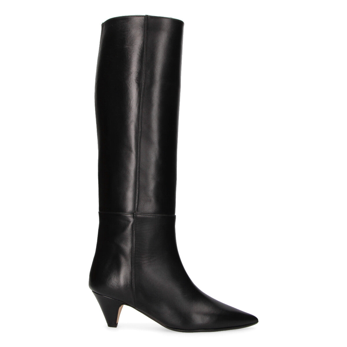 Anna F stivale in pelle nera
