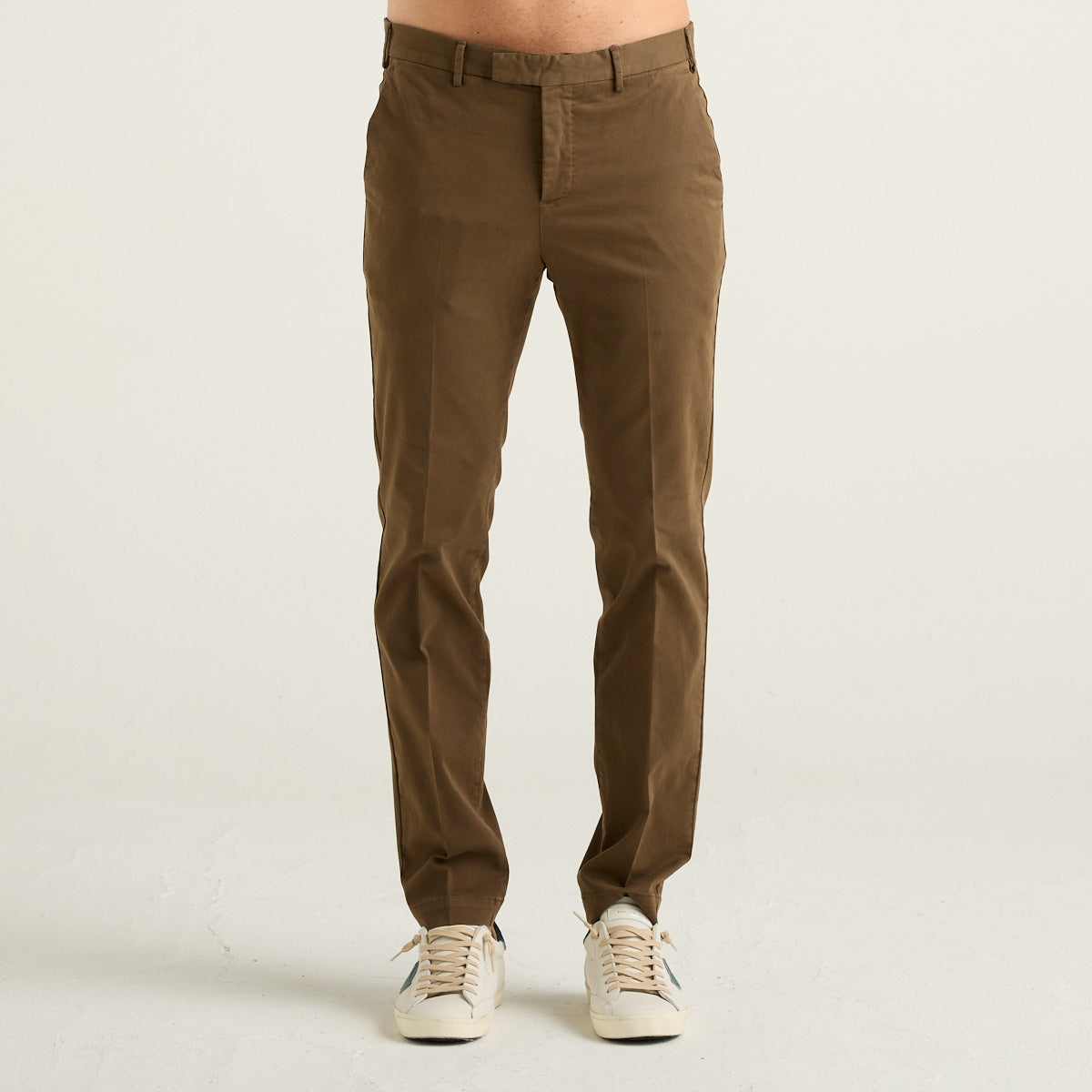 PT Torino Master Pantalone Slim Uomo Marrone Tabacco