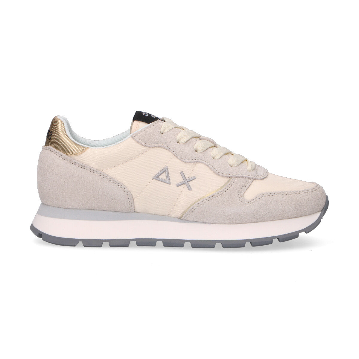 Sun68 sneaker Ally Silver in camoscio bianco