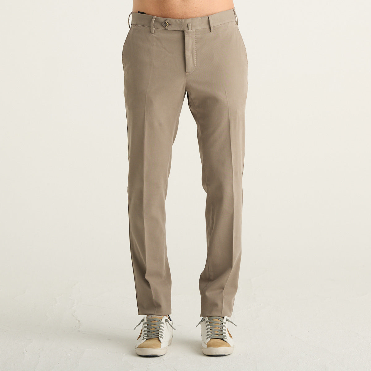 PT Torino Pantaloni Uomo Beige Tortora Slim Fit con Tasche America